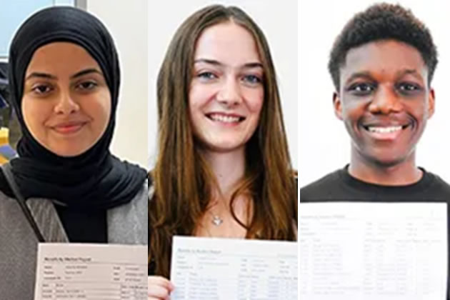 Three outstanding Ark Acton pupils. L to r: Amal Al-Ashwal, Julia Gutkowska and Jayden Enede