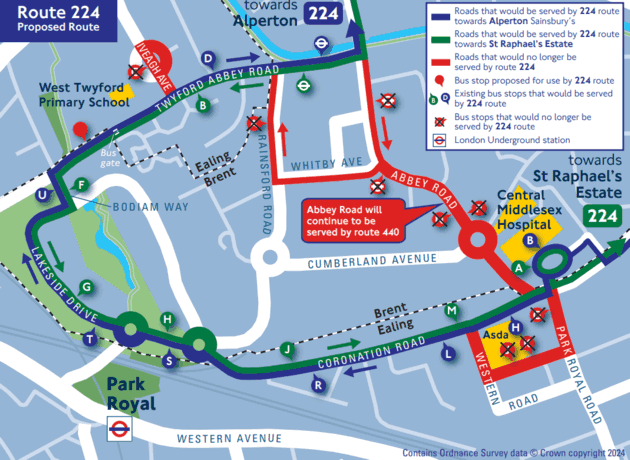 TfL's proposed changes to the 224 route